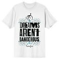 thumbnail image 1 of Coraline Dreams Aren't Dangerous Crew Neck Short Sleeve Men's White T-shirt
-4XL, 1 of 7
