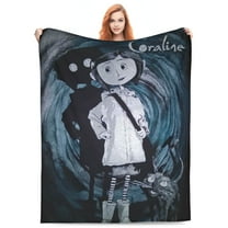 Coraline Flannel Blanket Funny Ultra-Soft Micro Warm Throw Blanket Fleece Blanket Interesting Gift 40"X30"