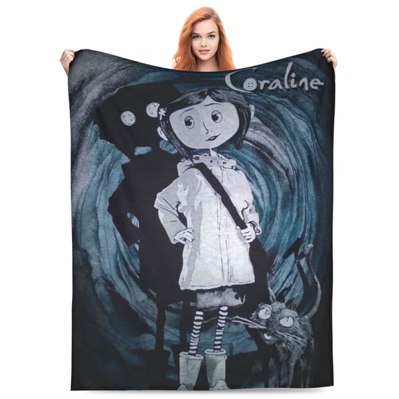 Coraline Flannel Blanket Funny Ultra-Soft Micro Warm Throw Blanket Fleece Blanket Interesting Gift 40"X30"