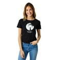 thumbnail image 1 of Coraline Full Moon Silhouette Women's Black Crew Neck Short Sleeve Baby Tee-XL, 1 of 7