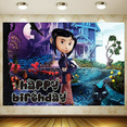 thumbnail image 1 of Coraline Happy Birthday Backdrop Large Banner with Theme Party Supplies 5.9x3.6ft, 1 of 4
