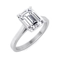 thumbnail image 1 of Coraline - Moissanite Emerald Cut Lab Diamond Solitaire Engagement Ring, 1 of 4
