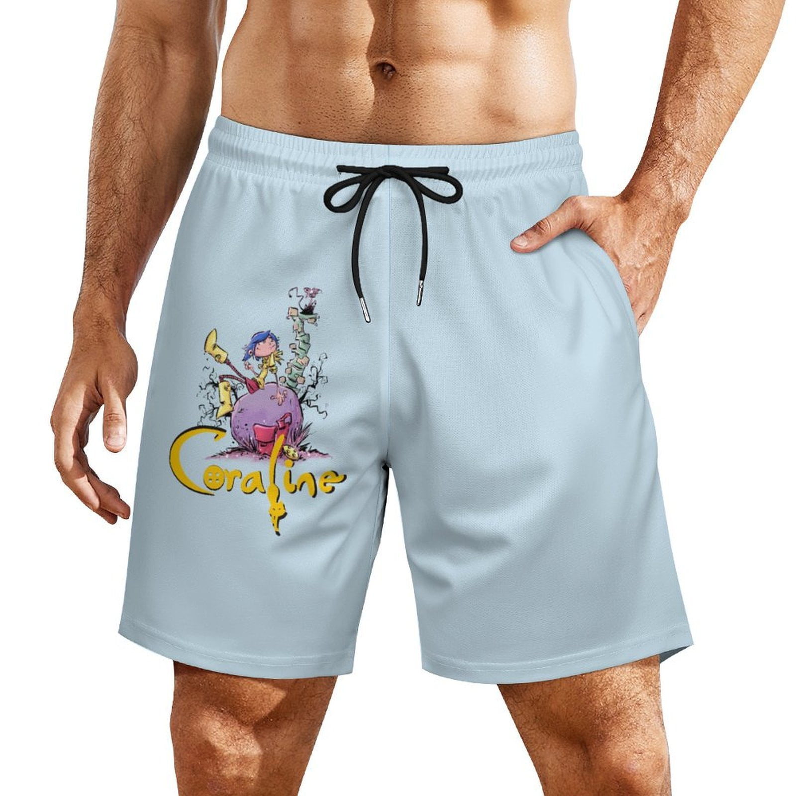 Coraline Movie Men's Board Shorts Swim Trunks Quick Dry Beach Short ...