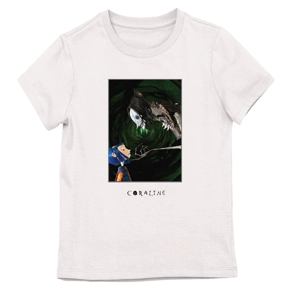 Coraline Other Mother and Coraline Jones Youth Girl White Short Sleeve Tee - XL