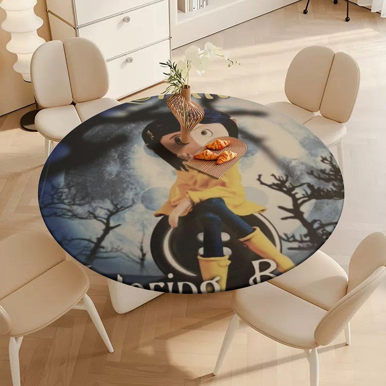 Coraline Round waterproof Oxford tablecloth 100cm