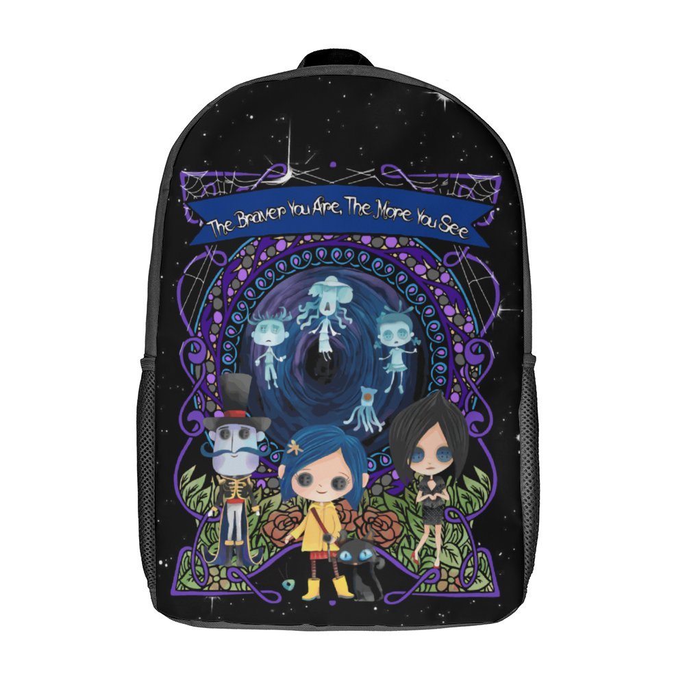 Coraline School Backpack Shoulder Bag 17 Inch Casual Daypack Student