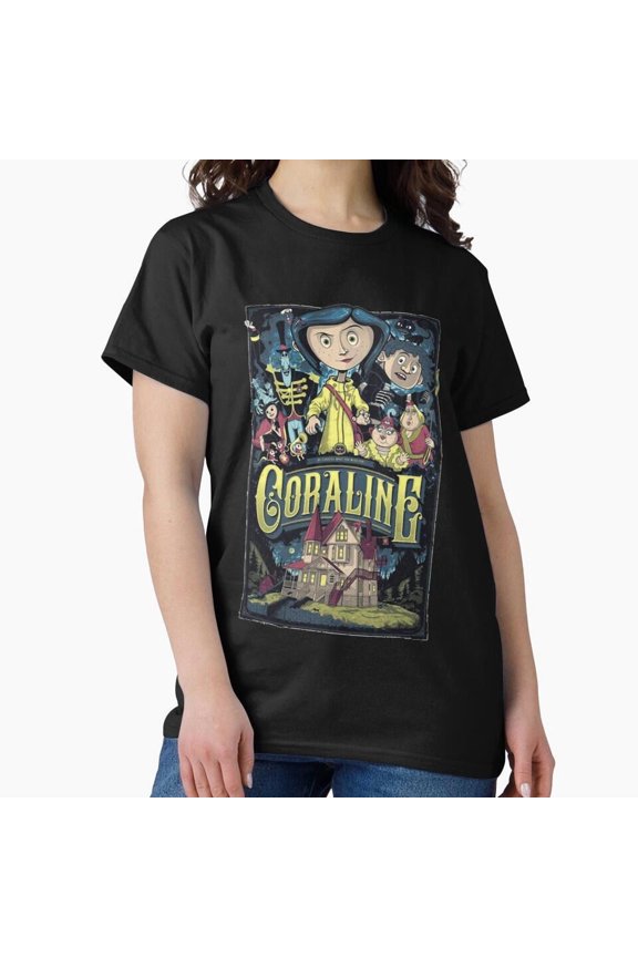 Coraline Stop Motion Animated Movie Fan Graphic H46236 Unisex T-Shirt, Up to 5XL Available