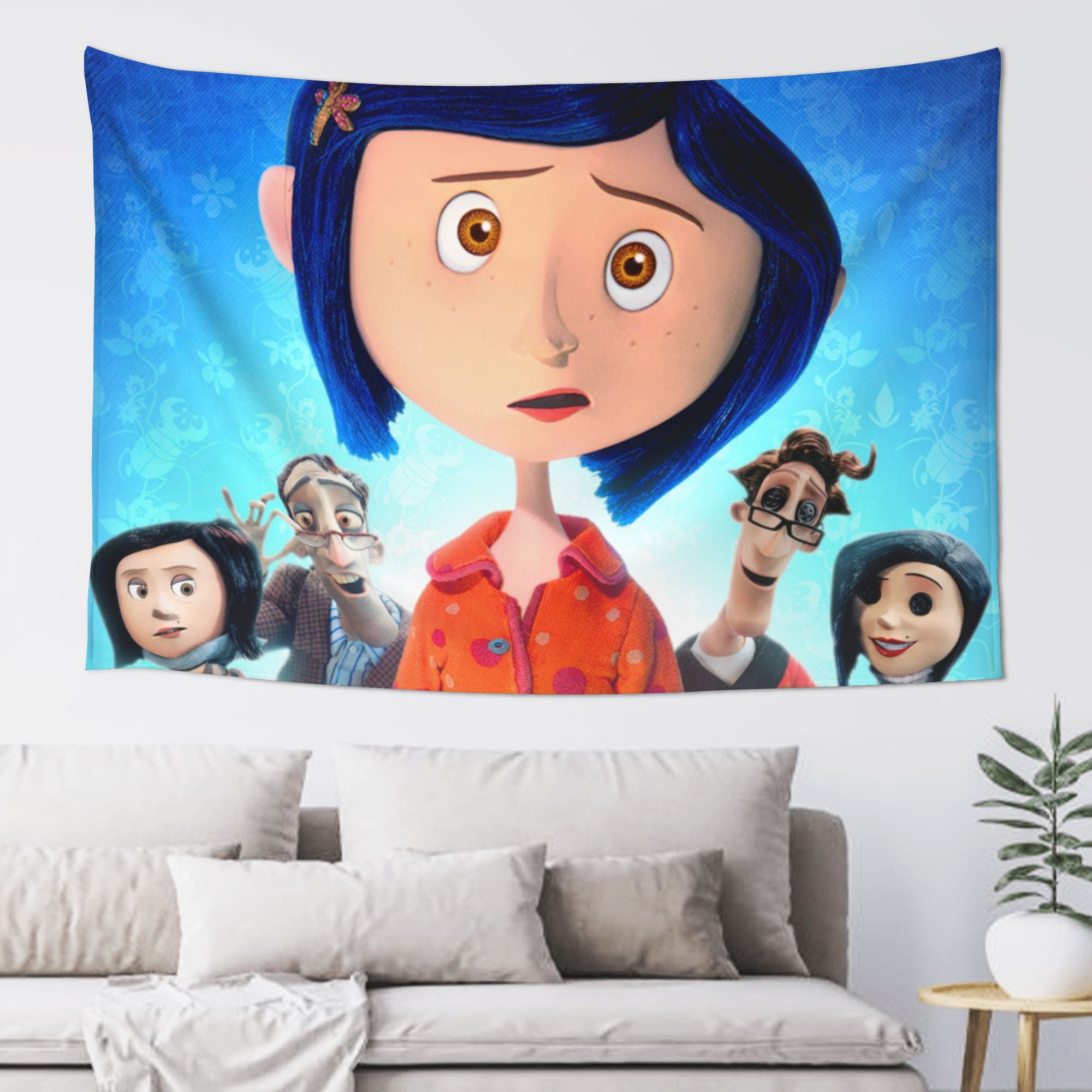 Coraline Tapestry, Anime Wall Poster Art, Wall Tapestry For Bedroom ...