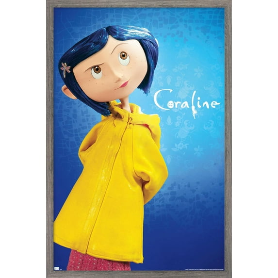Coraline - Thinking Wall Poster, 14.725" x 22.375" Framed