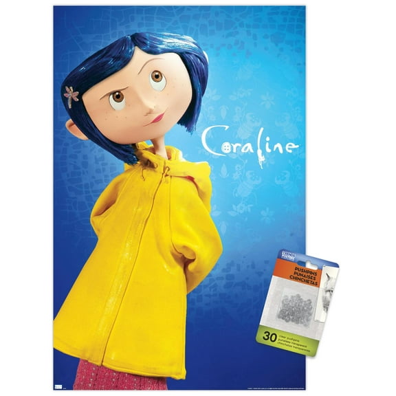 Coraline - Thinking Wall Poster with Push Pins, 14.725" x 22.375"