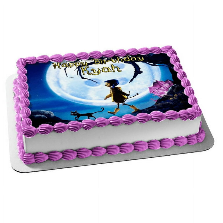 Coraline 2 Coraline Jones Ghost the Cat Edible Cake Topper Image