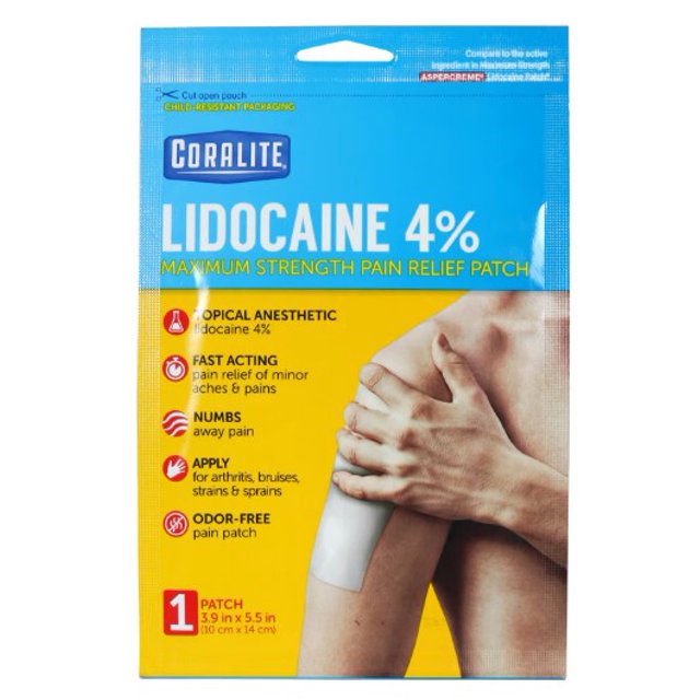 Coralite Lidocaine 4 MaximumStrength Pain Relief Patch, 1ct. (2 Pack