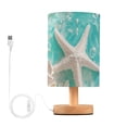 thumbnail image 1 of Corals Shells Starfish Seaside Table Lamp with USB Port LED Warm Light Lamp Night Light Home Decor, 1 of 7