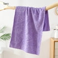 thumbnail image 1 of Corals Velour Embossed Towels Set 5-Pack | Soft Absorbent Quick-Drying Face Wash Cloths | Adorable Cartoon Print | Premium Durable Kitchen & Bathroom Use | 75x35cm | Pink, Purple, Green, White, 1 of 6