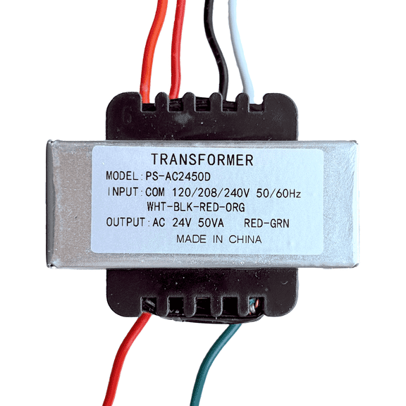 CoralVolt 24V 50VA HVAC Control Transformer Furnace AC Replacement Multi-Tap 120/208/240V | UL Listed