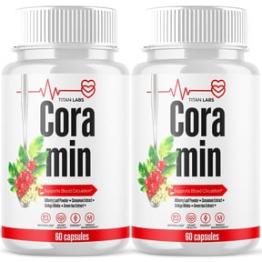Coramin Advanced Formula Blood Support for Health and Wellness Cora Min 120 Capsules