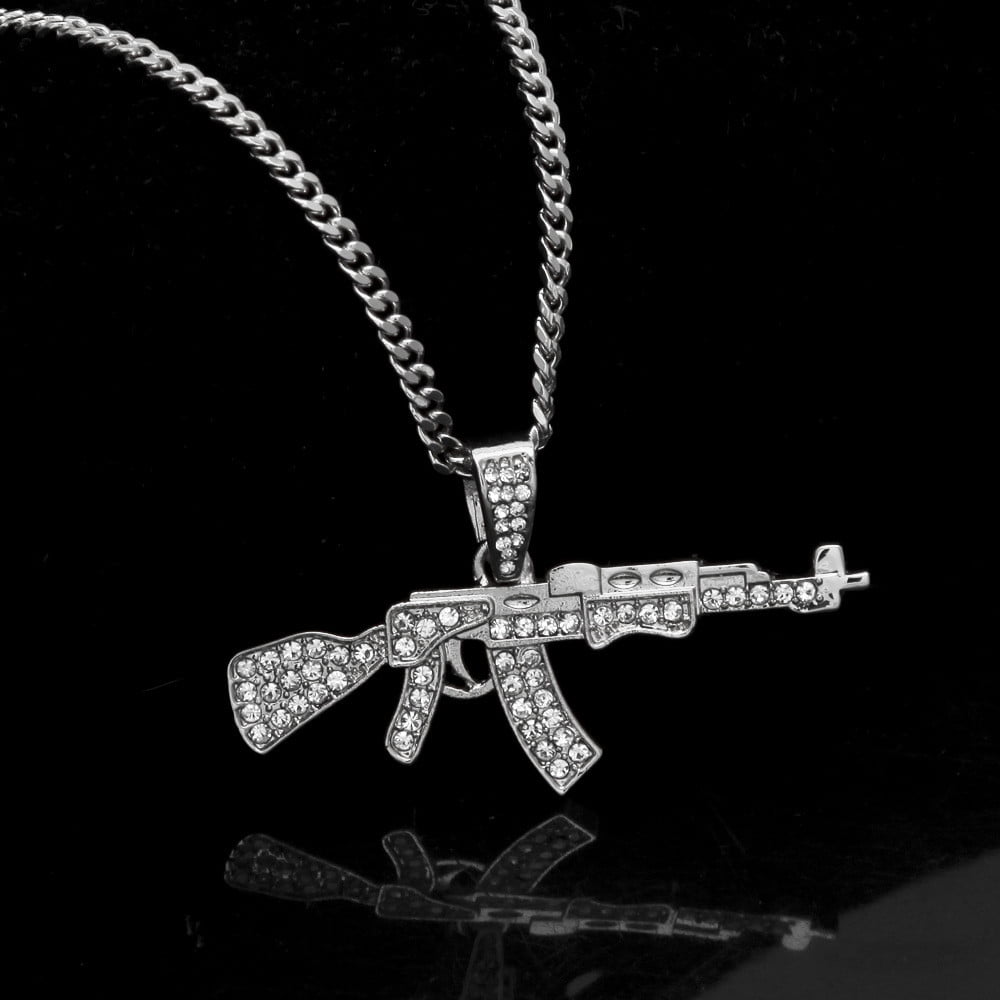 Iced out deals gun chain