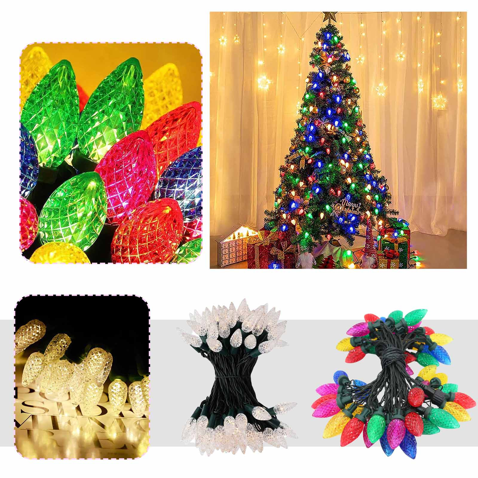 Corashan C9 Christmas Lights 50Led 32Ft, Christmas String Lights with