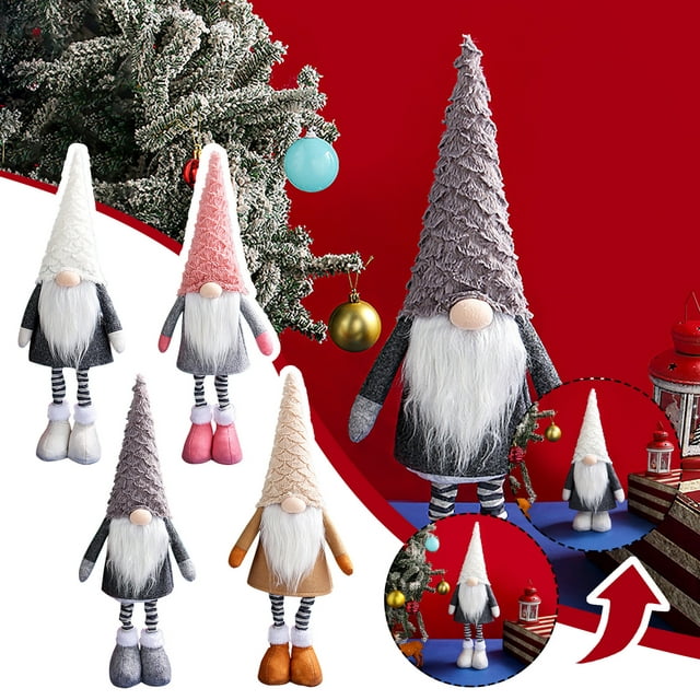 Corashan Christmas Faceless Gnome Doll Christmas Gnome Swedish Santa Plush Telescopic Dwarf 7025