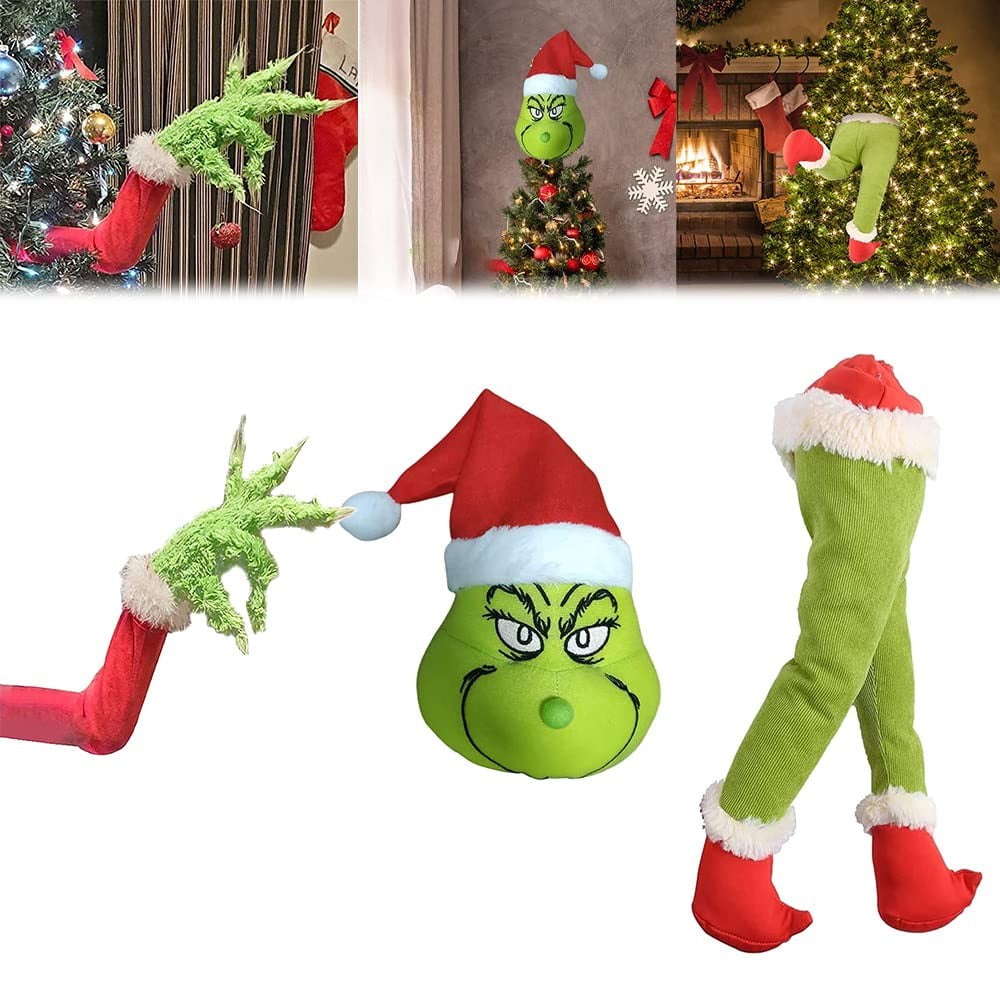 Corashan Grinch Christmas Tree Decorations, Plush Doll Toy Gift Cartoon