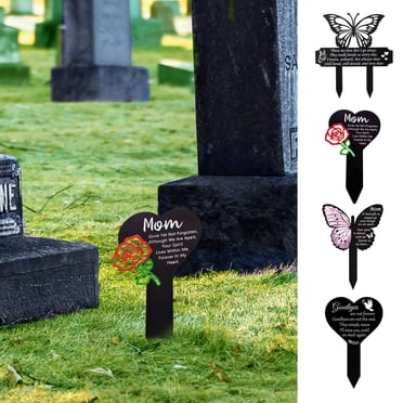 Angel Statue Heart Memorial Plaque Stake, Forever In Our Hearts Memorial Stakes Cemetery Decorations For Grave Sympathy Grave Markers Decoration For Friend Cemetery Outdoors Garden Yardblack W113457571 Red Cardinal