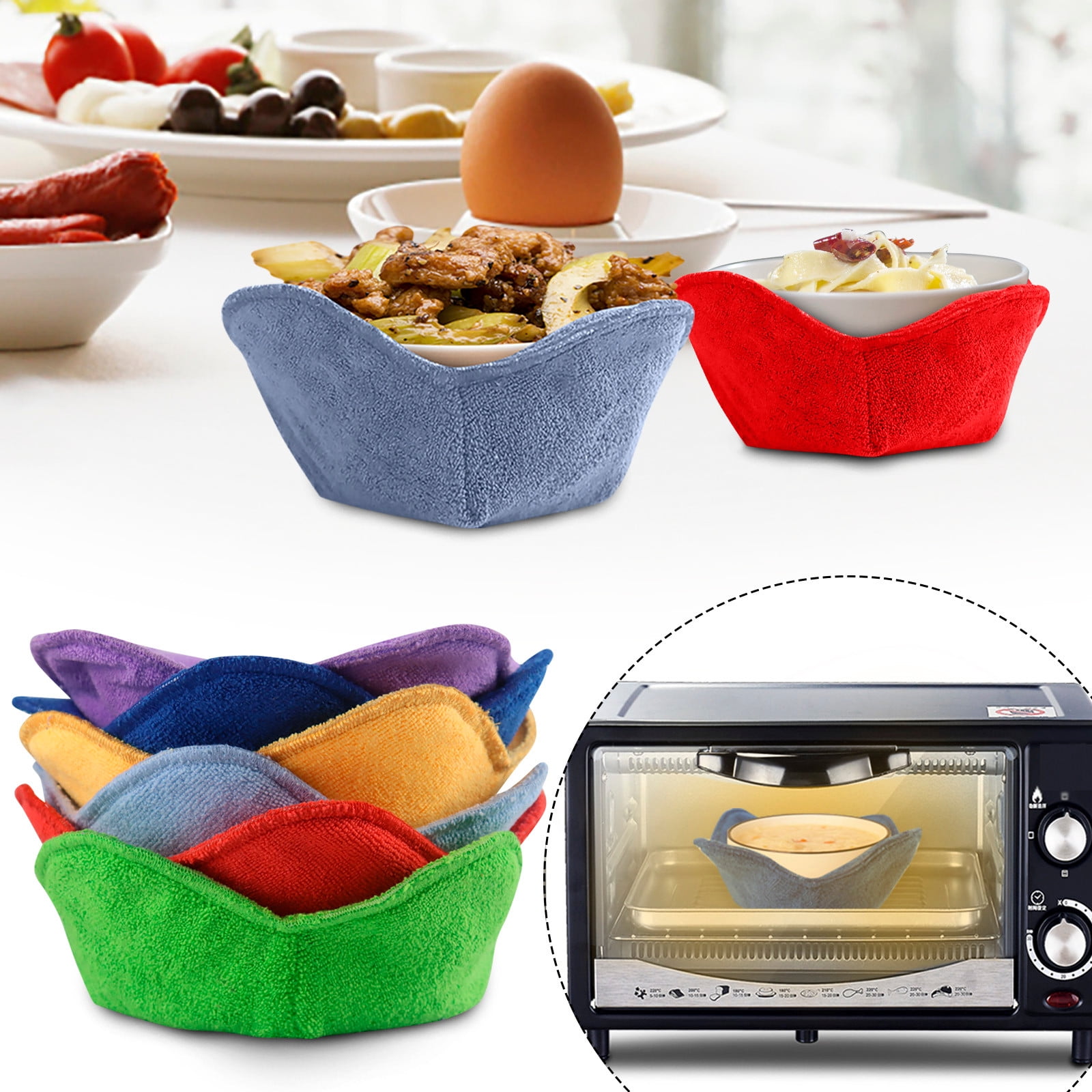 Corashan Microwave Bowl Cozy Safe Hot Bowl Holder Heat Resistant Bowl