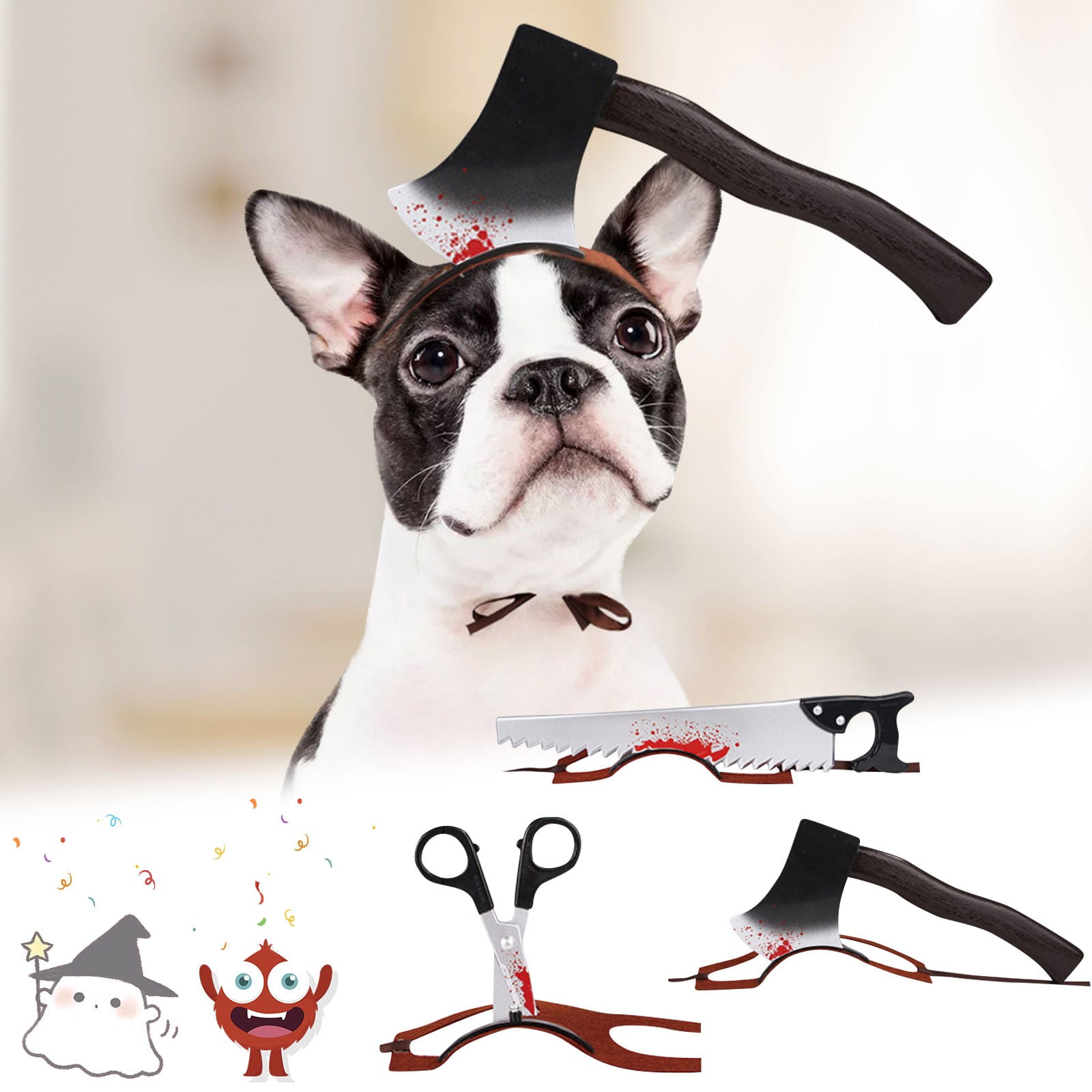 Corashan Pet Hat Dog Cat Cosplay Headgear Realistic Hammer Headband