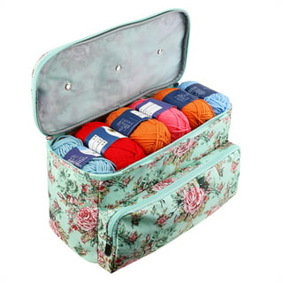 Stiwee Christmas Special Household Products Empty Knitting Tote Yarn  Storage Case Carrying Knitting Needles Crochet Hooks Sewing Accessories  Organizer Bag 