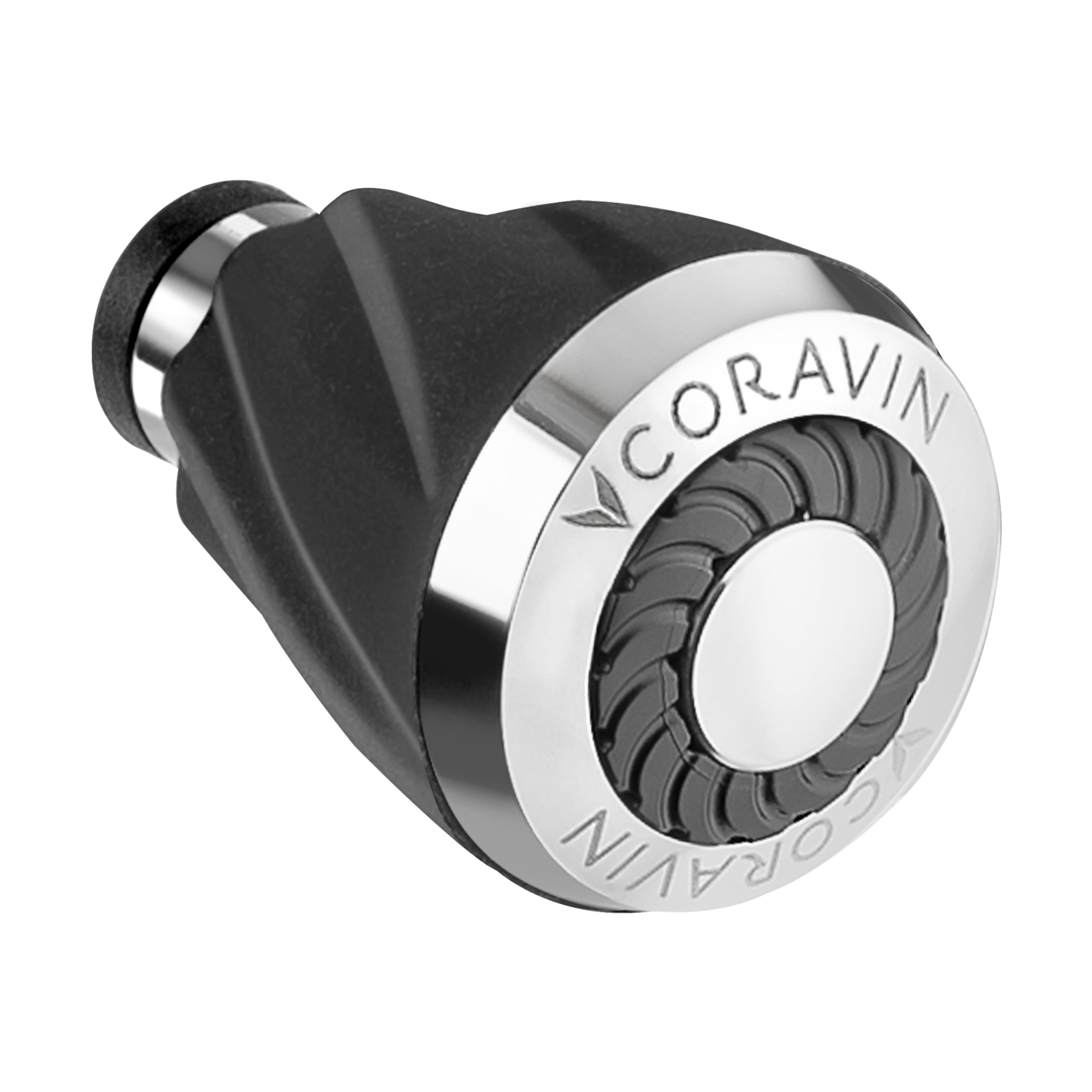 Coravin Timeless Black and Silver Wine Aerator Attachment