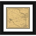 thumbnail image 1 of Corbett 28x26 Black Ornate Wood Framed with Double Matting Museum Art Print Titled - Seat of War Virginia - Corbett 1861, 1 of 4