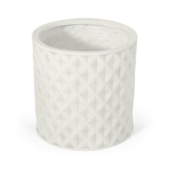 Corbett Cast Stone Outdoor Medium Planter, Antique White