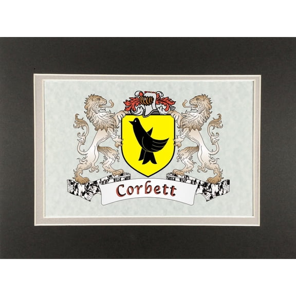 Corbett Irish Coat of Arms Print - Frameable 9" x 12"