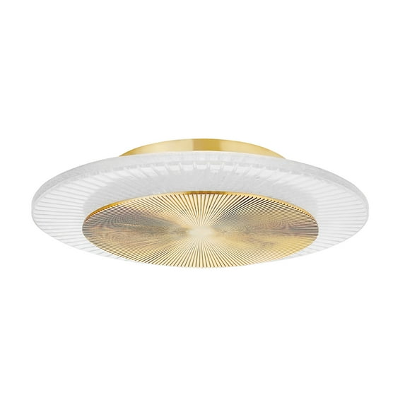 Corbett Lighting 328-16 Topaz 16" Wide Led Flush Mount Ceiling Fixture - Vintage Polished