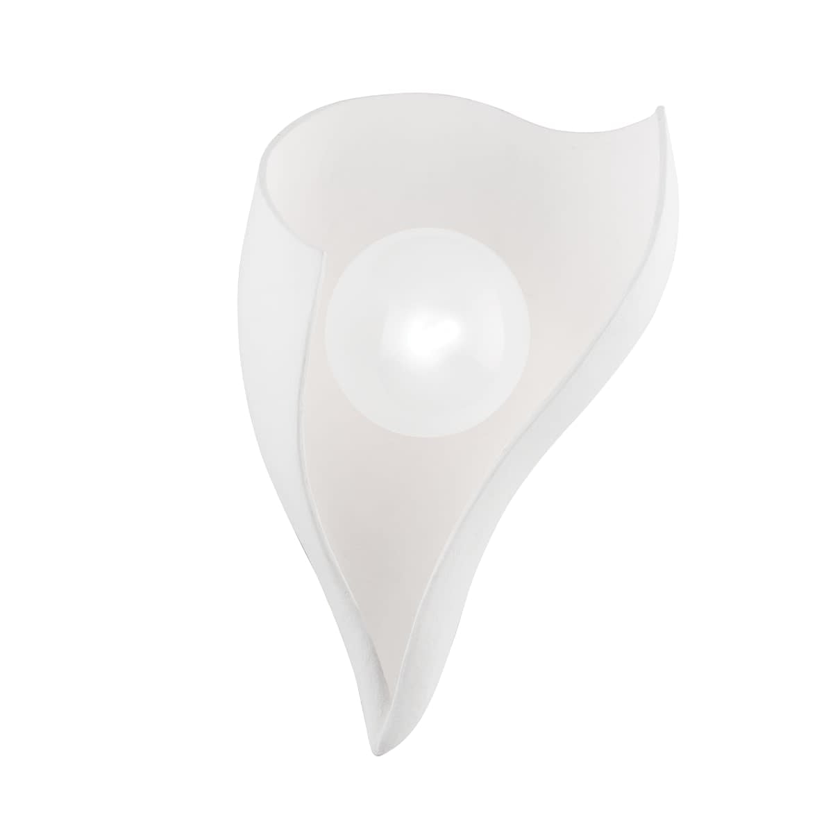Gesso White Coastal Elegance 1-Light LED Wall Sconce