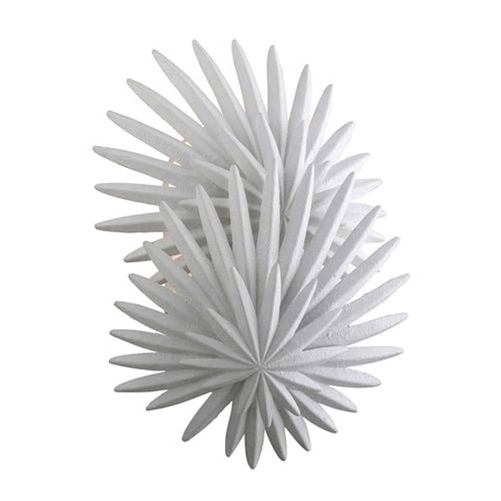 Gesso White Dimmable Iron 2-Light Wall Sconce