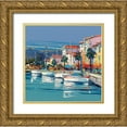 thumbnail image 1 of Corbiere 12x12 Gold Ornate Wood Framed with Double Matting Museum Art Print Titled - Port de Sanary, 1 of 4
