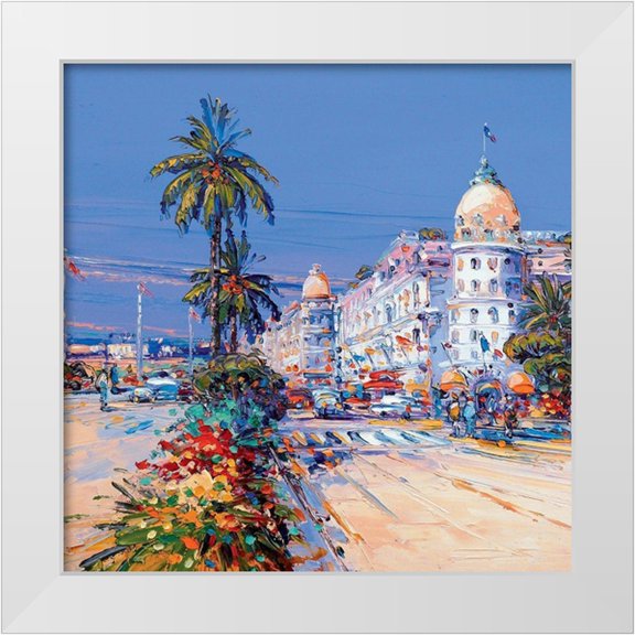 Corbiere 12x12 White Modern Wood Framed Museum Art Print Titled - Nice