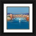 thumbnail image 1 of Corbiere 15x15 Black Ornate Wood Framed with Double Matting Museum Art Print Titled - Vieux port de Marseille, 1 of 4
