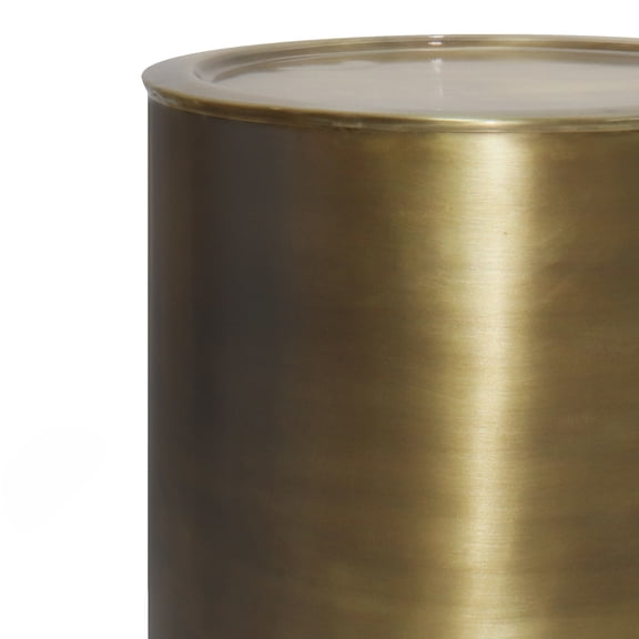Corbin 16 inch Wide Metal Side Table in Antique Gold