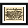 thumbnail image 1 of Corbin 18x14 Black Ornate Wood Framed with Double Matting Museum Art Print Titled - Corning New York - Corbin 1882, 1 of 4