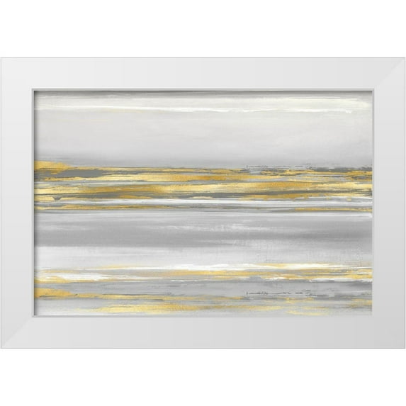 Corbin, Allie 18x13 White Modern Wood Framed Museum Art Print Titled - Sublte Reflections with Grey