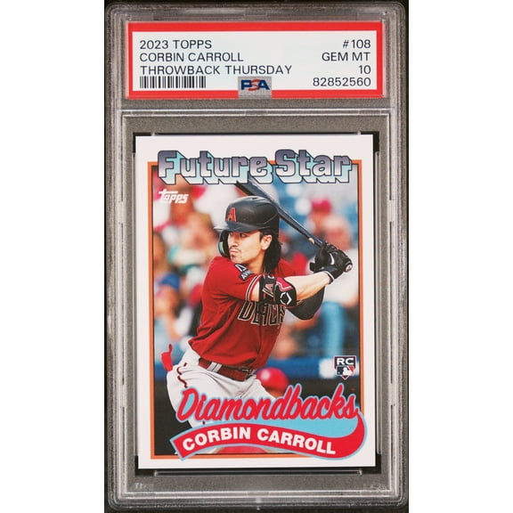 Corbin Carroll 2023 Topps Throwback Thursday Rookie Card #108 PSA 10 Gem Mint