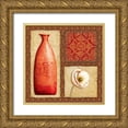 thumbnail image 1 of Corbin, Delphine 15x15 Gold Ornate Wood Framed with Double Matting Museum Art Print Titled - Oriental Collage I, 1 of 4