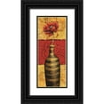 thumbnail image 1 of Corbin, Delphine 8x14 Black Ornate Wood Framed with Double Matting Museum Art Print Titled - Fleur sur Tuiles II, 1 of 4