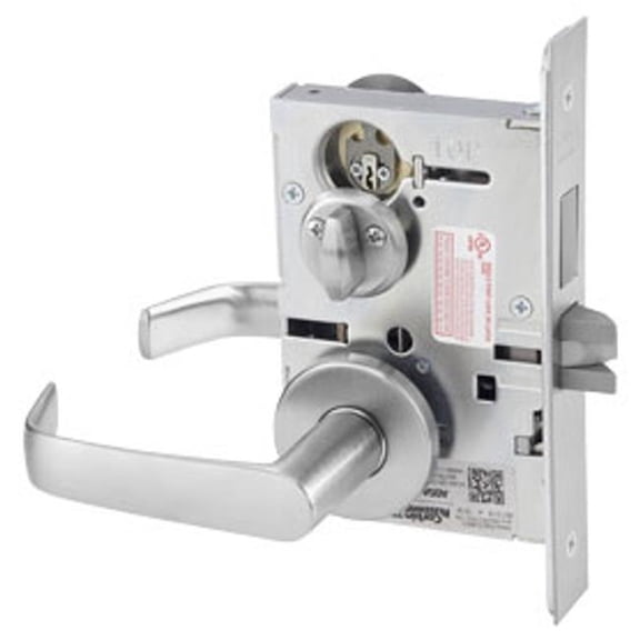 Corbin Russwin ML2030NSA626 1.25 in. Mortise Privacy Lever Lockset, Satin Chrome