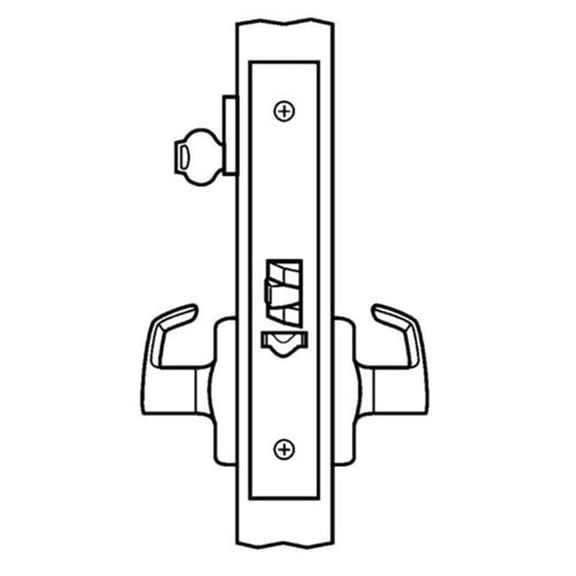 Corbin Russwin ML2055NSM630LC Single Cylinder Classroom Mortise Lock with Newport Lever & M Escutcheon Less Cylinder, Satin Stainless Steel