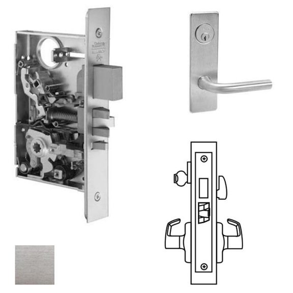 Corbin Russwin ML2065-RWM-626 ML2065 Mortise Dormitory with RW-Regis Lever Lockset - M Escutcheon - L4 Keyway - 626 Satin Chrome