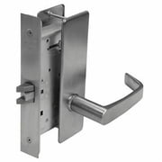 Corbin Russwin Passage Mortise Lock with Newport Lever & M Escutcheon, Satin Chrome