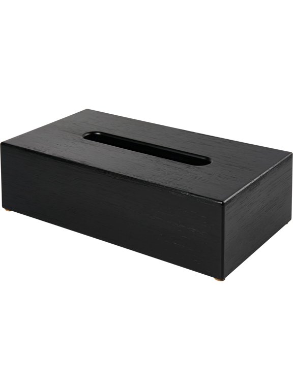 Corby Buxton Rectangle Tissue Box Cover in Black BUSA Bamboo