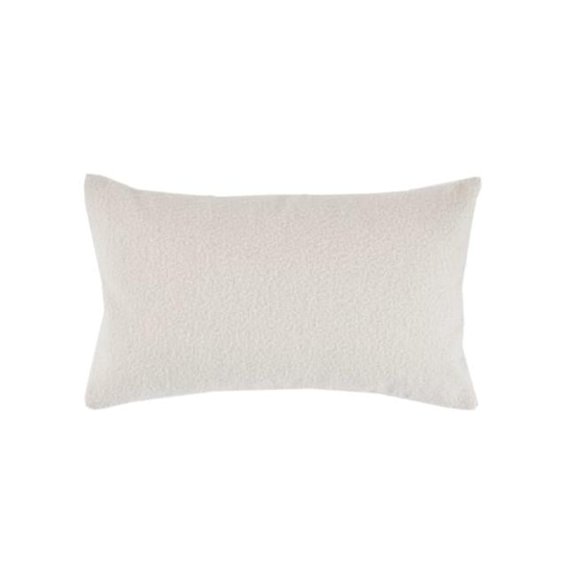 Corby Decorative Pillow - Bone - 12 x 20 in. - Textured Reversible Design
